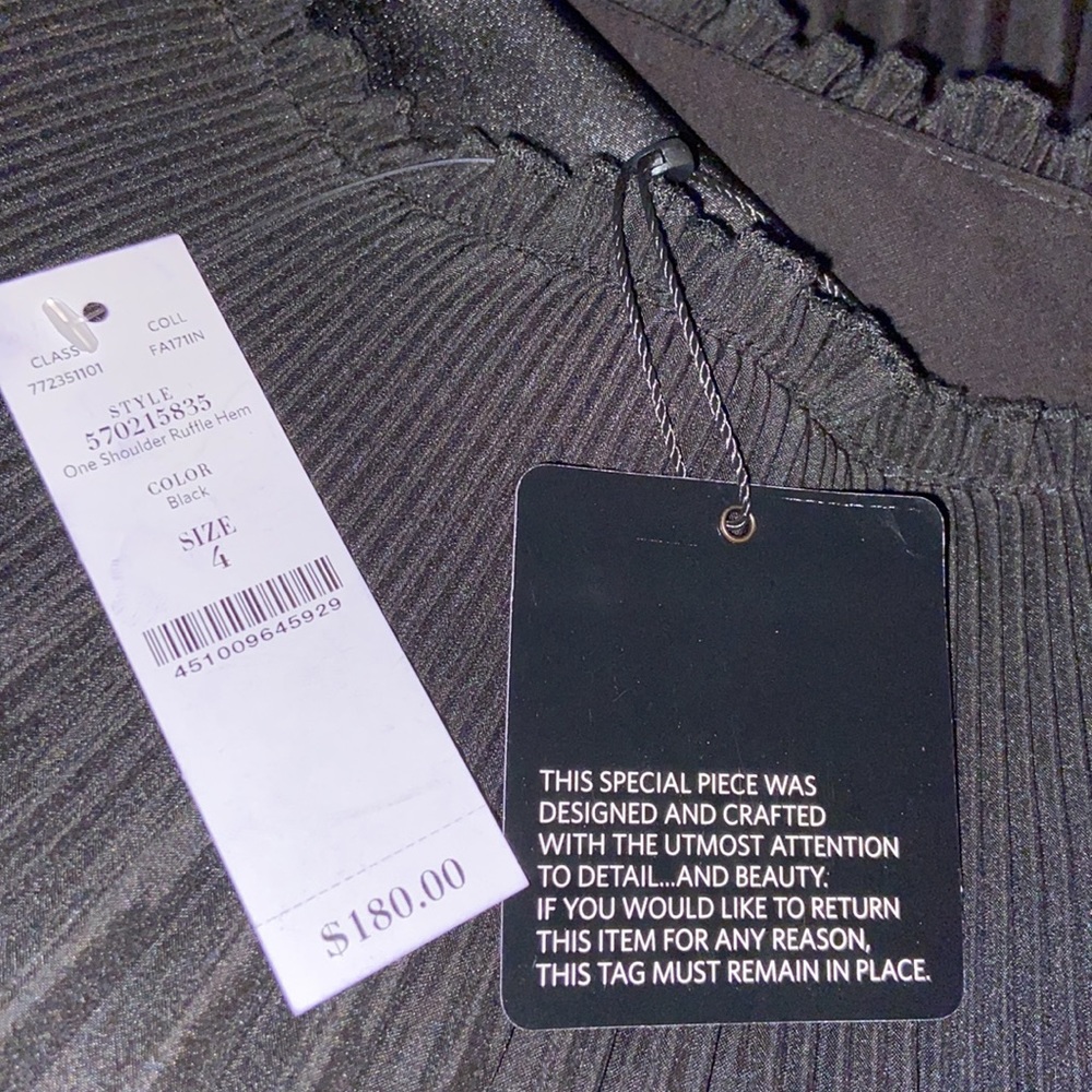 NWT WHBM One Shoulder Ruffle Hem dress - Picture 7 of 8